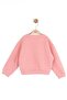Girl's 1-4 Years Old Bow Detailed Stoned Sweatshirt Pink - 3