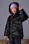 Girl's 8-18 Years Padded Long Coat Black