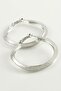 Cluster Patterned Hoop Earrings 6 cm - 2
