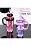 Plastic Tumbler with Lid and Straw – Reusable Water Bottle with Handle, Ice Cream Design, Tea Infu - 5