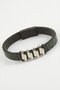 Nrzsnt Zigzag Quality Magnetized Artificial (01000) Leather Bracelet-Green