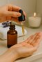 5-Pack of 30 ml Amber Glass Serum Bottles + Black Metal Cap with Black Tip Dropper - 5