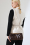 Women's Brown Chain Strap Portfolio Evening Bag – Stylish Shoulder Bag for Nights and Events - 3