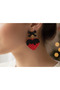Bow Heart Earrings - Coquette and Romantic Style, Lightweight, Special Design Earrings That Don'T Hurt Your Ears