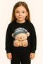 Uyuyan Bear with a Hat Patterned Set of Fleece-Lined Sweatshirt3-4-5-6-7-8-9-10-11-12 Years Old