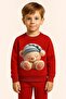 Uyuyan Bear with Hat Patterned Sh Fleece-Lined Set 3-4-5-6-7-8-9-10-11-12 Years Old - 2