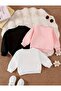 Girl's 3-Piece Cute Pink Teddy Printed Sweatshirt - 2