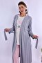 Effortt Pink Dressing Gown Maternity Pajama Set - 2