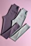 Form Class | 2-Pack Rose Pink and Cream Long, Ribbed Knit, Shaping, High-Waisted Women's Leggings