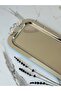 2 Silver Rectangular Serving Trays with Removable Handle Detail for Tea, Coffee, and Treats (33x17CM) - 2