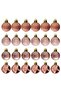4cm Luxury Tree Ornaments Assortment 4 Models 24 Pieces -Bronze Red Silver- Christmas Tree Ornament Balls - 3