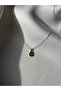 Zircon Stone Necklace Gold 45 cm - 4
