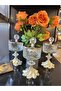Ars Timeless Metal Footed Covered Cup, Design Glass Bowl, 3-Piece Snack Bowl, Presentation Bowl - 3