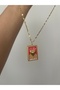 Steel Plate Heart Necklace - 2