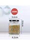 square jar with black sealed metal lid (8oz/200ml), clear glass, 12 jars - 4