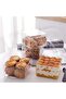 6 Pcs Disposable Plastic Square Dessert Cups with Lids For Tiramisu, Mousse, Fruit Parfait Cont