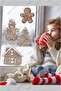 Snowy Cookie Christmas Sticker Pack New Year Set Glass Wall Sticker