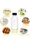 12 Pack, 2 oz Small Clear Glass Bottles with Lids & 3 Stainless Steel Funnels - 60ml Boston Rou - 4