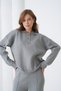 Oversized Premium Yarn Half Placket Button Polo Neck Knitwear Bottom-Top Set Aw25Au0029 - 3