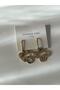 Yonca Model Zircon Stone Dangle Gold Steel Vip Earrings - 6