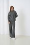 Oversized Premium Yarn Half Placket Button Polo Neck Knitwear Bottom-Top Set Aw25Au0029 - 2