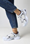 White Mesh Women's Sneakers – Navy Detailed, Stylish and Comfortable Sneakers Model - 5