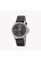 Women's Black Leather Watch, Burgundy Dial | Es1l235m0095