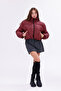 Cross-Stitched Winter Coat with Rubber Detail Crop (Calemore)
