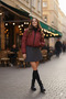 Cross-Stitched Winter Coat with Rubber Detail Crop (Calemore) - 5
