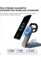 قاعدة شحن لاسلكية قابلة للطي PW313 3 في 1 - 15 واط للهواتف المحمولة، 3 واط TWS، 2.5 واط لساعة Apple، مدمجة - 8