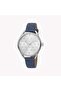 Women's Blue Leather Watch, Silver Dial | Es1l170m0015 - 2