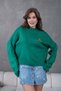 Oversized Teddy Bear Detailed Mock Neck Knitwear Sweater Aw25Kz0073 - 4