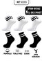 6 Pairs Black-White College Striped School Sports Socks Unisex