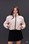 Cross-Stitched Winter Coat with Rubber Detail Crop (Calemore) - 4