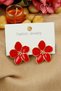 Original Steel Nail Earrings - Gold Flower Steel Earrings Non-Tarnish Non-Fade Daily Wear 2.5cm - 4