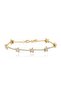 Stainless Steel Gold Zircon Stone Star Bracelet - 3