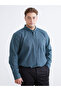 Esvab • Modern & Distinctive Large Size Standard Fit Long Sleeve Gabardine Men's Shirt