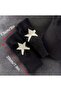 Black Color,Star Knit Half Finger Wool Gloves (Pair) - 4