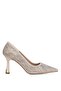 (Park Moda) Drop Stone Detailed Heeled Women's Shoes Beige - 2