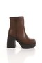 Adela Women's Lightweight Platform Heel Blunt Toe Zipper Boots - 6
