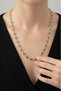 Steel Green Chain Necklace 45 cm |   Gold Color Non Tarnish Jewelry Women Steel Necklace - 3
