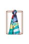 Patterned Silk Shawl - Brush Stroke Pattern - Cream