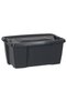Grey Plastic Storage Box with Lid 20L