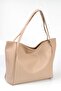 Beige Large Size Soft Leather Women's Bag - 8