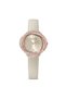 Crystal Flower watch, Swiss Made, Leather strap, Gray, Rose gold-tone - 3