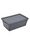 Grey Plastic Storage Box with Lid 9L