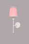 Polen Single White Painted Children's Room Wall Lamp (with Fan-Pink Conical Shade) - 6