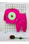 Double Flower Printed Girl's Set - 3