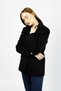 Women's Plush Belted Feather Jacket Black - 6