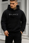 سويت شيرت رجالي بغطاء رأس باللون الأسود BALANCE